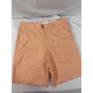 Royal & Awesome Mens Golf Shorts 36 Peach Color Chino Flat Front